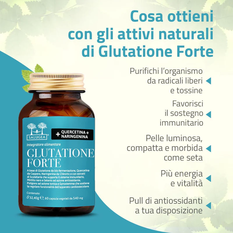 Proteggi il tuo corpo con Glutatione Forte Salugea, l’integratore antiossidante potente